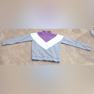 Vintage FILA crop 1/4 zip sweater lilac/grey/white
